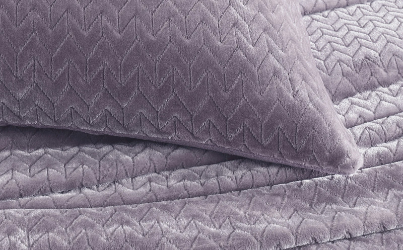240X225 LINES BEDSPREAD SET - ARCH PURPLE